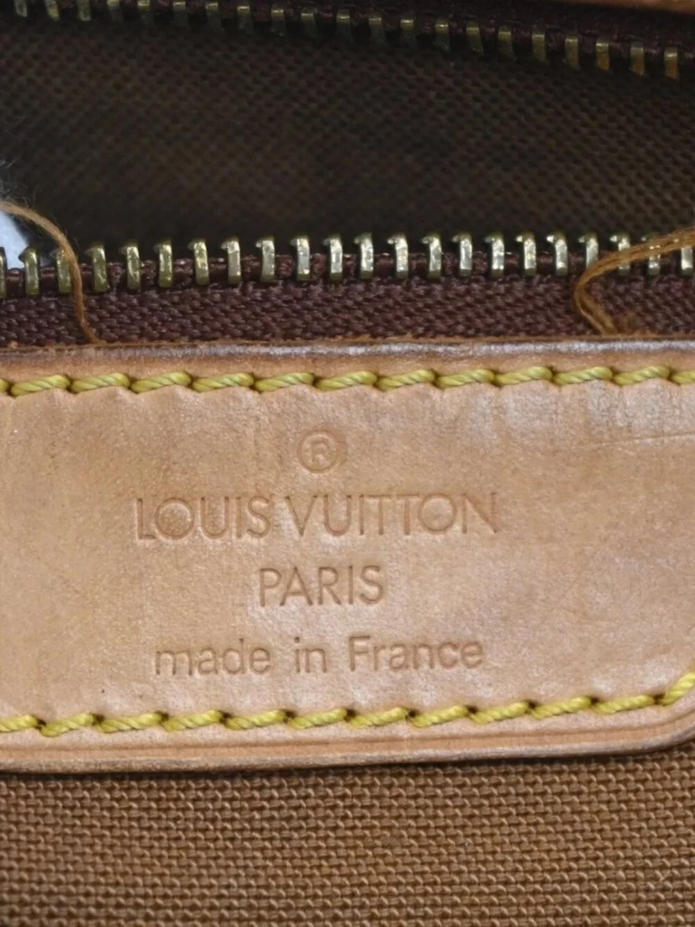 LOUIS VUITTON Cabas Mezzo Shoulder Bag Monogram Leather Brown M51151 82MA440